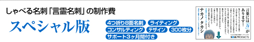 しゃべる名刺「言霊名刺」スペシャル版